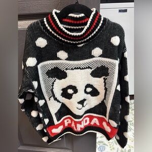 Panda Kids Sweater - Black and White